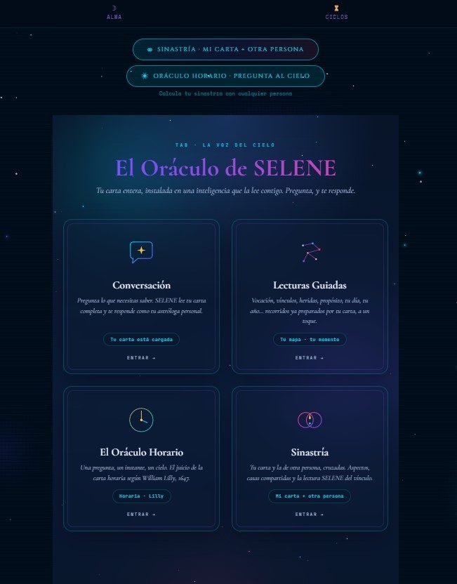 Vestíbulo de SELENE: conversación, lecturas guiadas, horaria y sinastría